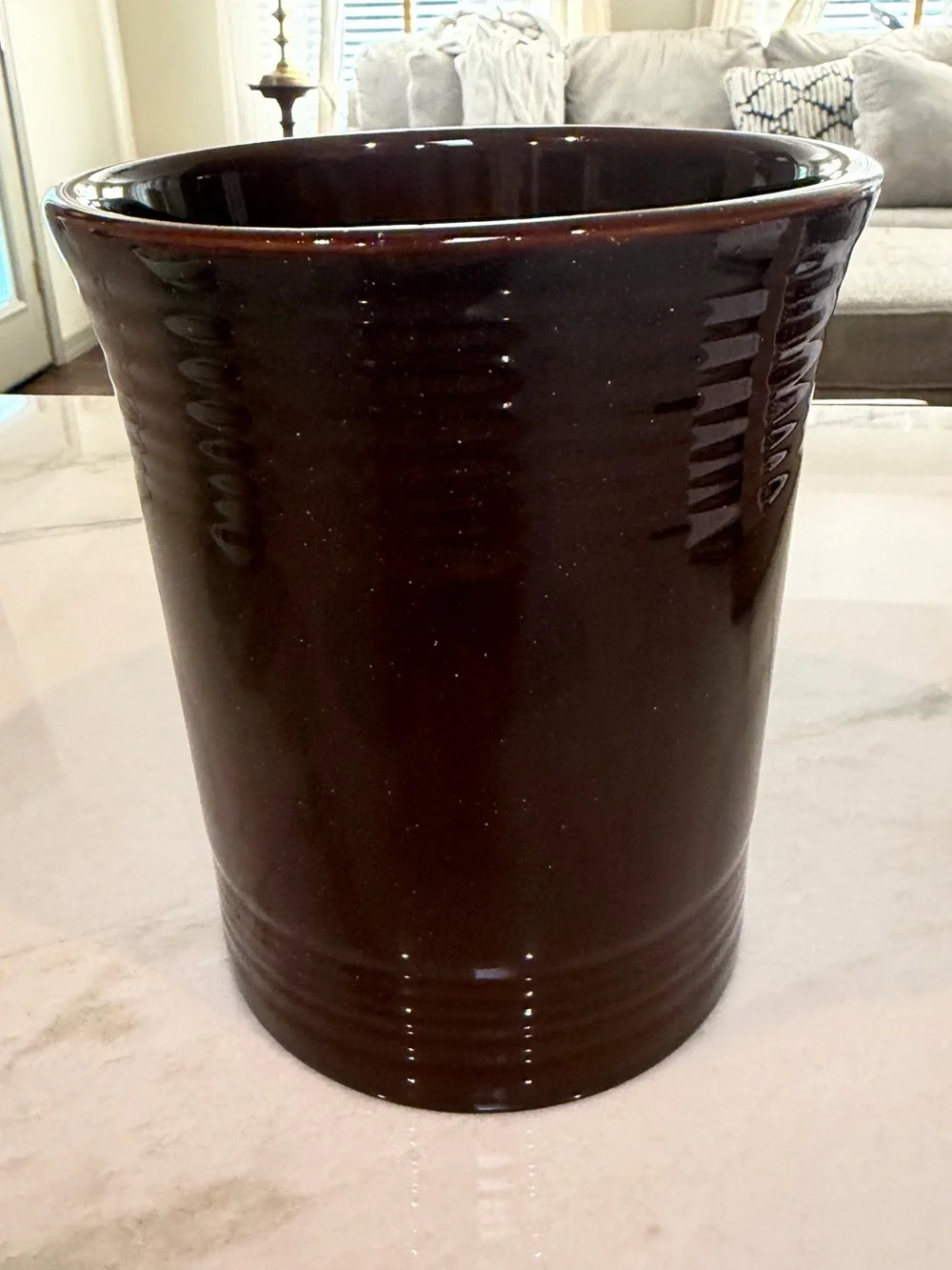 Vintage Fiesta by Homer Laughlin Chocolate Brown Utensil Holder